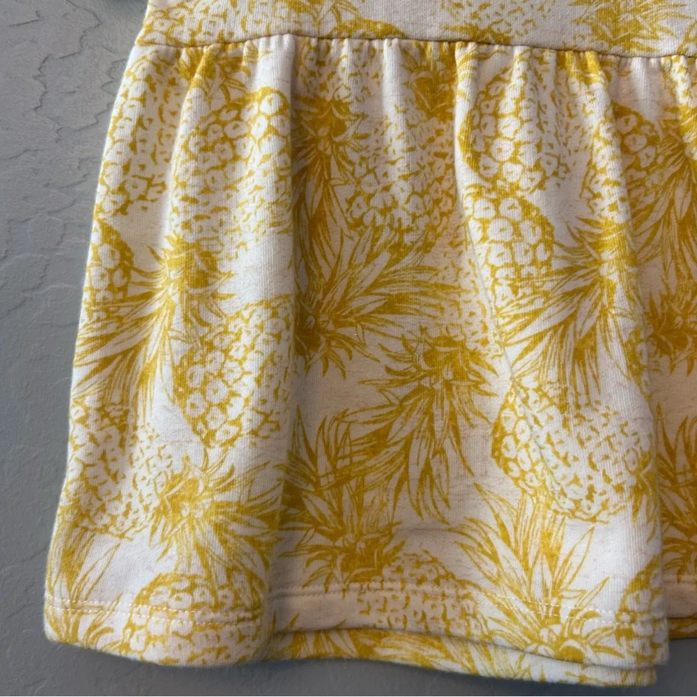 Old Navy yellow pineapple print short sleeve tunic top size 2T NEW